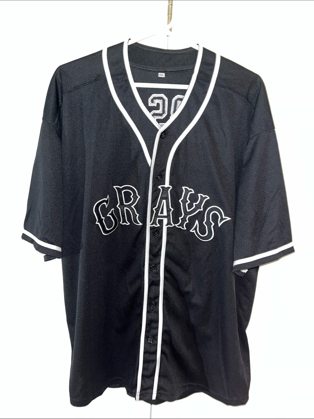 Men's #20 Homestead Grays Sewn Josh Gibson Black Baseball Jersey XXL 2XL